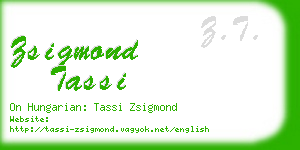 zsigmond tassi business card